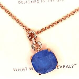 Bomb Party Gold Blue Topaz November 2025 Weekend Ready Necklace